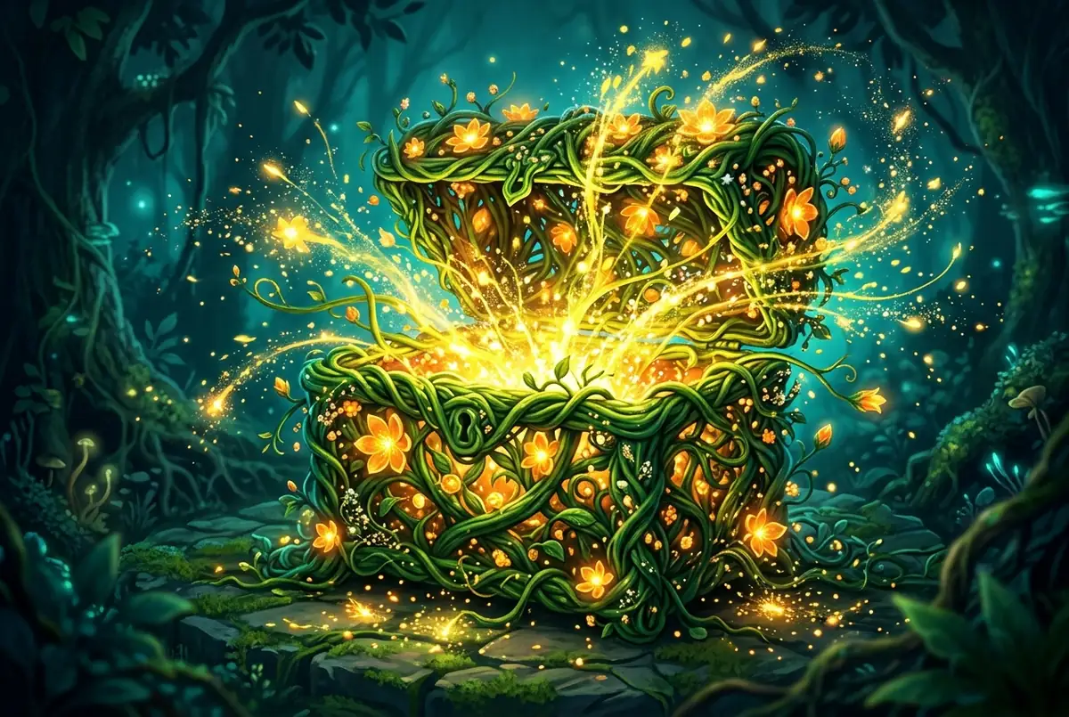 Glowing vine chest